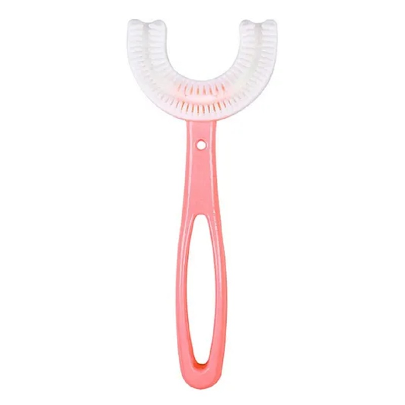 Adore Pro Kids U Shaped Toothbrush Super Soft Bristles  – Pink