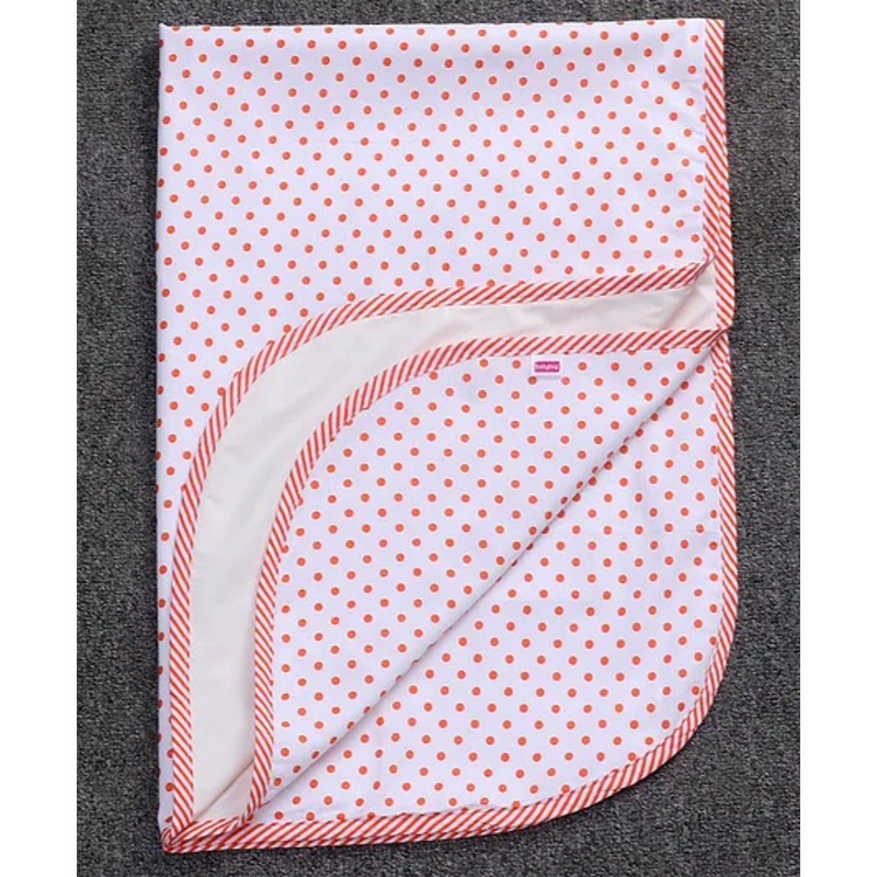Babyhug Cotton Diaper Changing Mat Medium Polka Dots Print –  Red