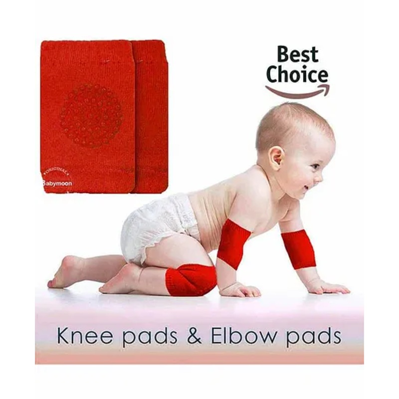 BabyMoon Anti Slip Stretchable Knee Cap Or Elbow Safety Protector – Red