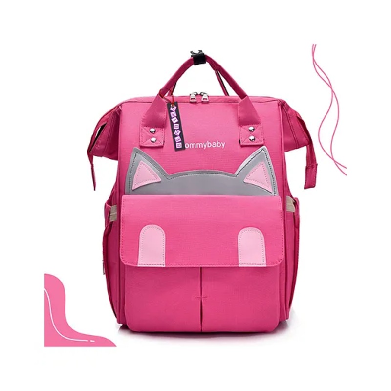 Bembika Multipurpose Backpack Style Diaper Bag – Kitten Pink