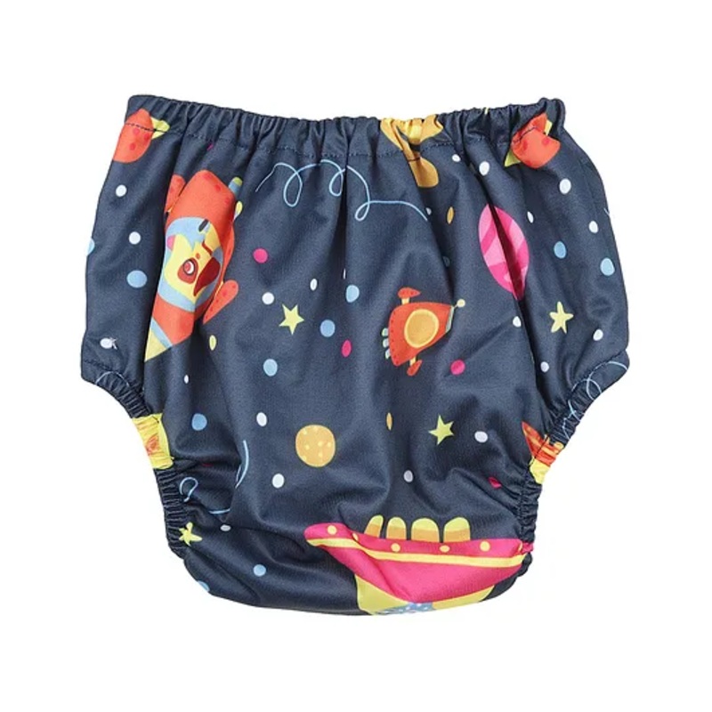 Chinmay Kids Baby Swim Diaper Waterproof Reusable Leakproof Adjustable Boys Girls Swimsuit Dark Blue Space