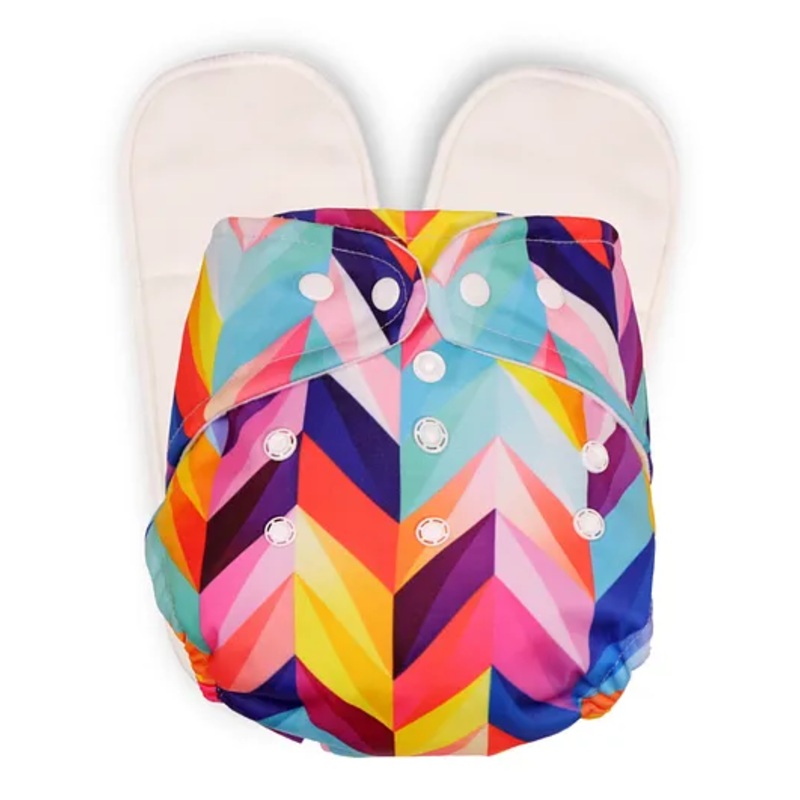 Deedry Cloth Diapers Reusable, Adjustable with Snap Buttons & comes with 2 Insert – Yellow