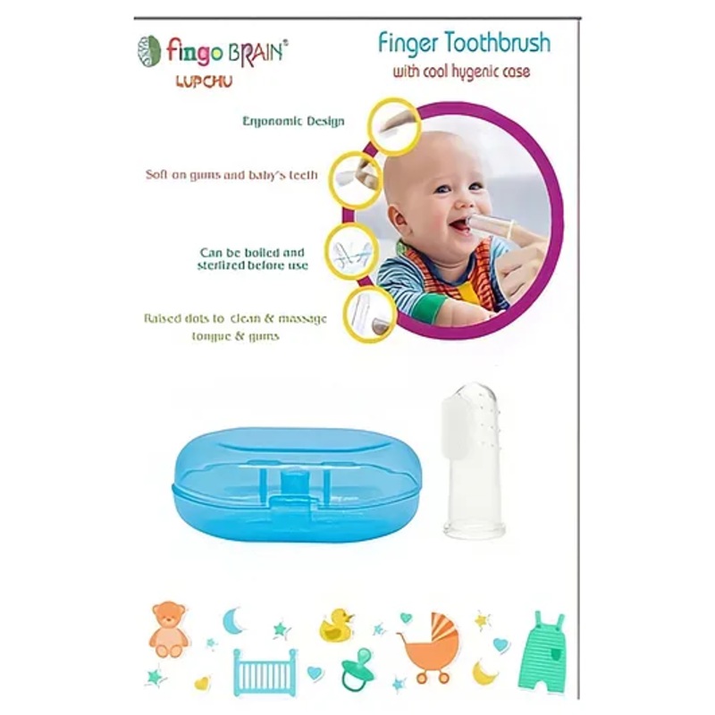 Fingo Brain Finger Brush With Box – Multicolor