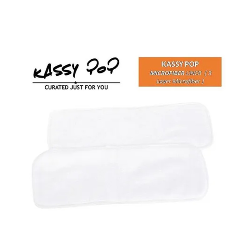 Kassy Pop 3 Layer Microfiber Insert Set of 2 – White