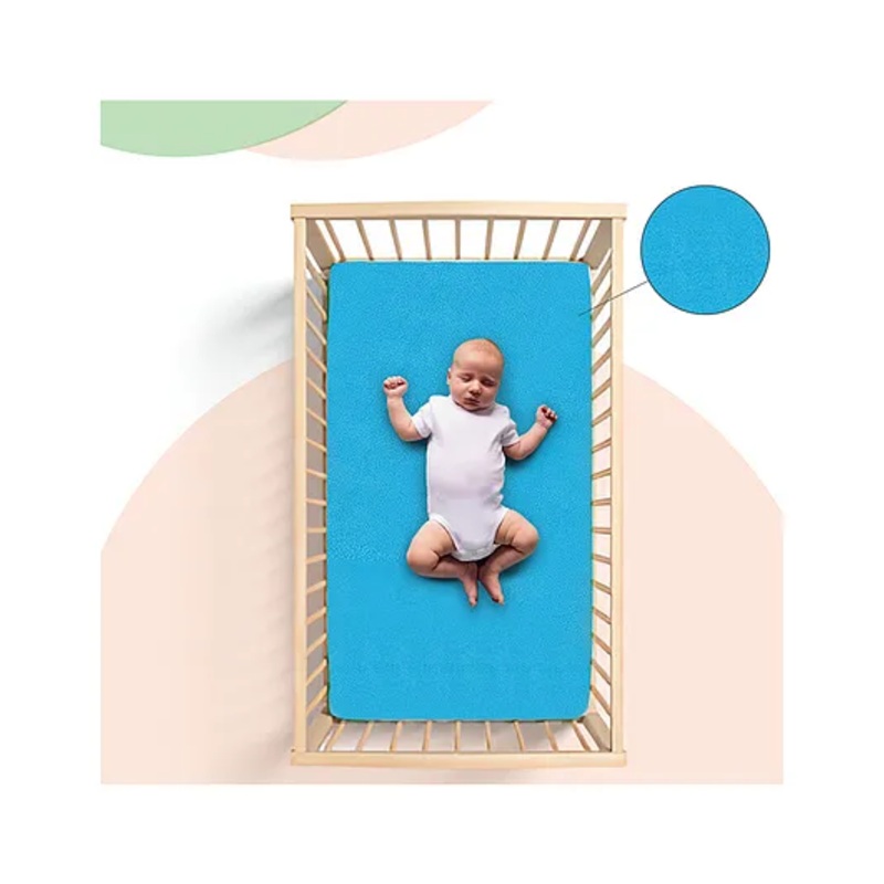 OYO BABY Anti-Piling Fleece Extra Absorbent Instant Dry Sheet, Baby Bed Protector, Waterproof Sheet, Medium (100cm x 70cm), Firoza