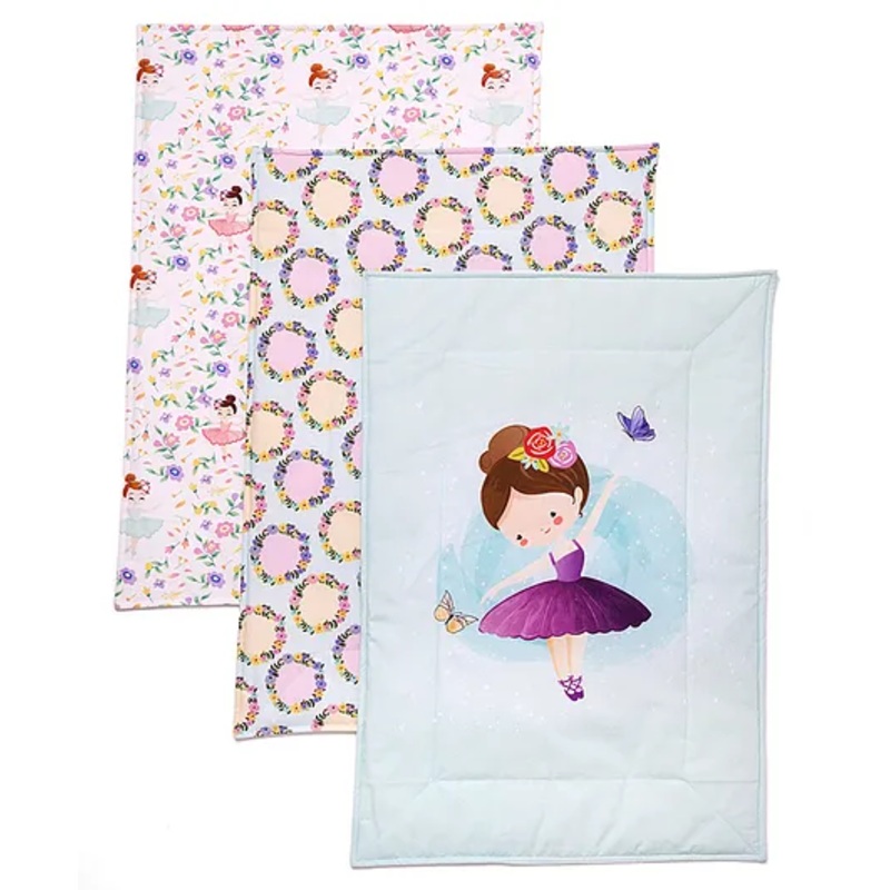 TIDY SLEEP Ballerina Diaper Changing Mats For Baby Pack Of 3
