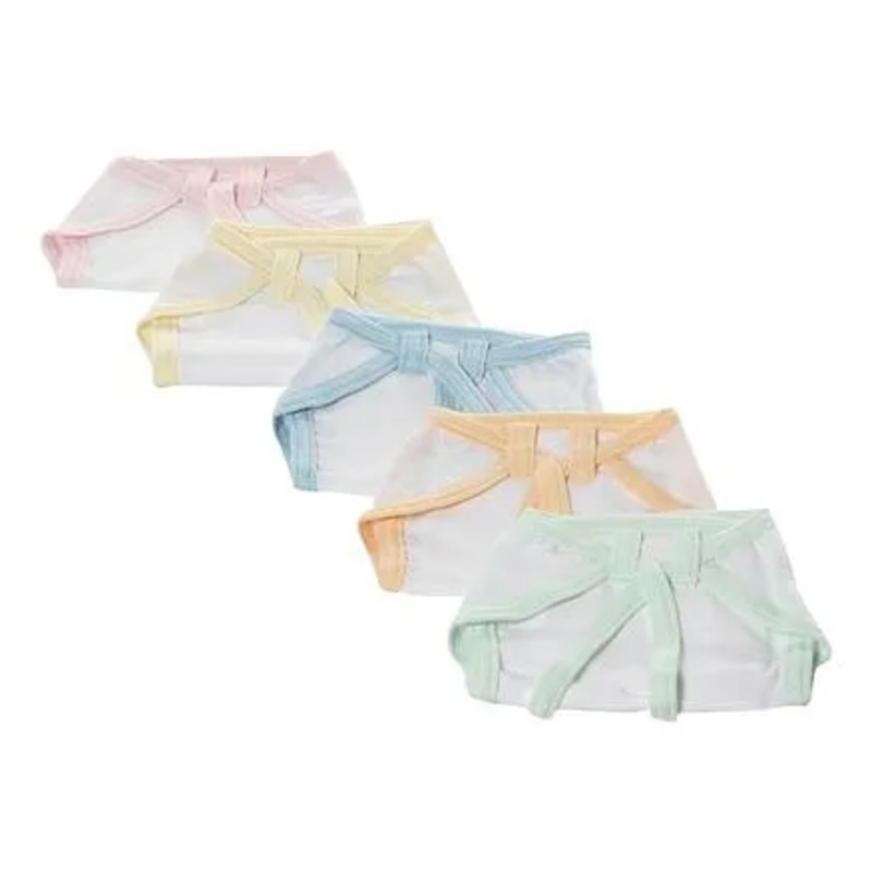 Tinycare Cloth Nappy String Tie Up Newborn – Set Of 5 (Color May Vary)