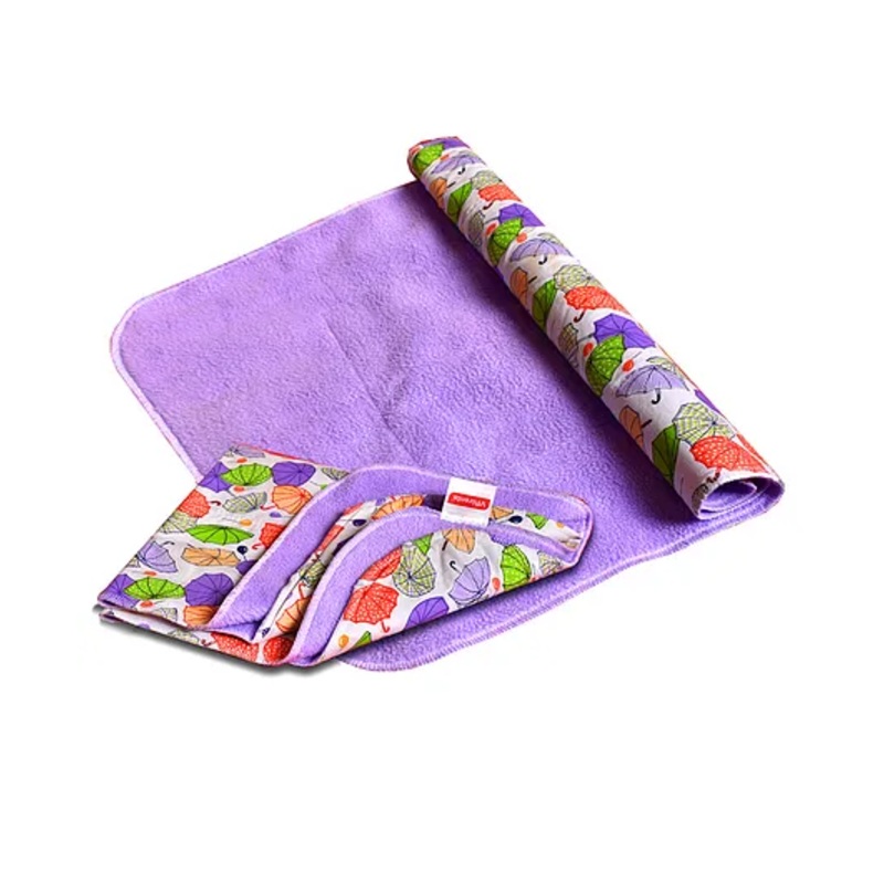 VParents Diaper Changing Mat Sleeping Mats Water Proof Bed Protector with One Side Fabric New Born Baby – Purple