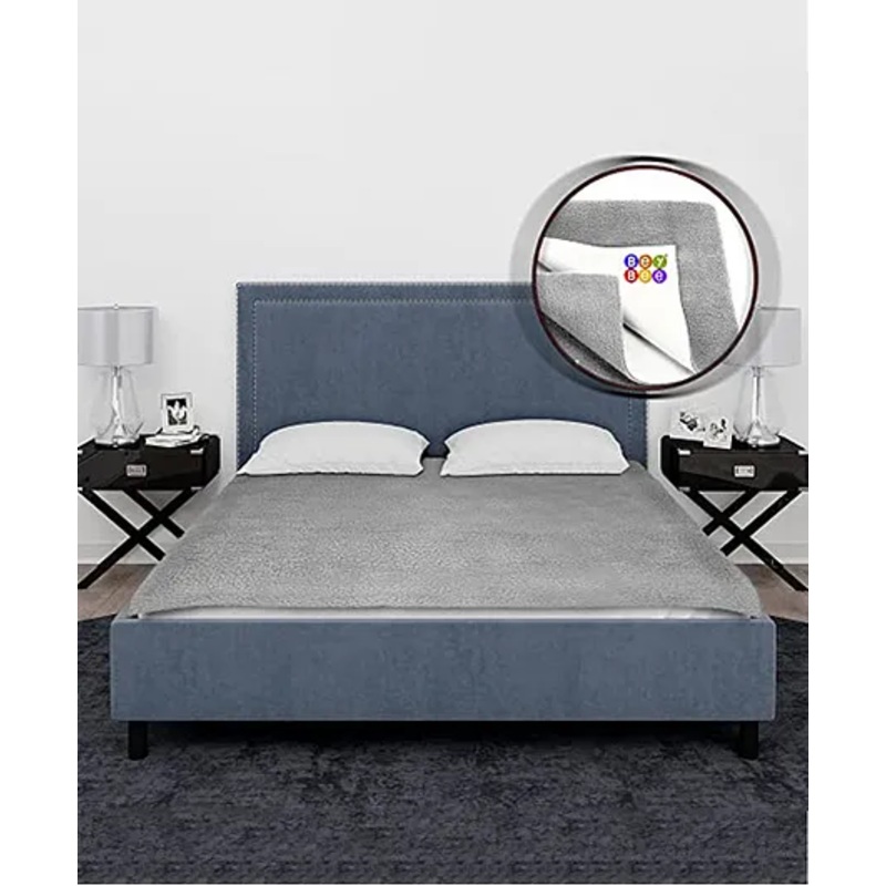 BeyBee Waterproof Quick Dry Sheet for Baby Double Bed Size – Grey