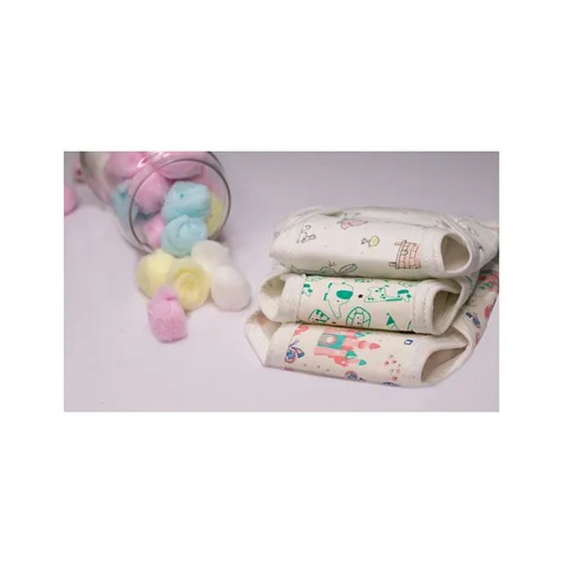 Lollipop Lane Hosiery Cloth Diaper with Velcro Closure and Muslin Lining – New Born (Pack of 3)