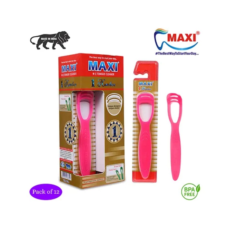 Maxi Tongue Cleaner Pack of 12 – Multicolour