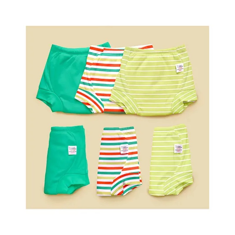 SuperBottoms Padded Underwear for 1-2Y Babies   Potty Training Pants for Mess-Free Diaper-Free Time   Garden Green   Pack of 6