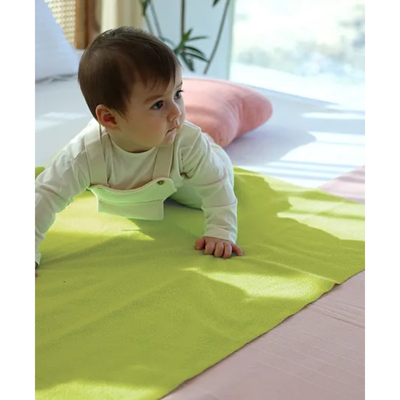 TIDY SLEEP Waterproof Baby Bed Protector Dry Sheet For New Born Babies- Olive (Medium)