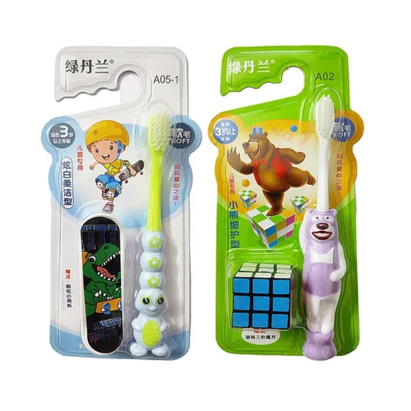Yunicorn Max Caterpillar Toothbrush & Bear Toothbrush with Toy Combo – Colour may vary