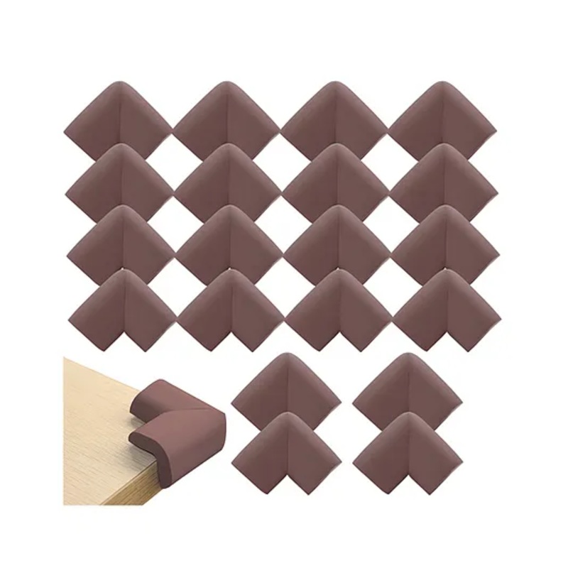 Bembika L Shaped Baby Safety Corner Protector Pack of 20 – Brown