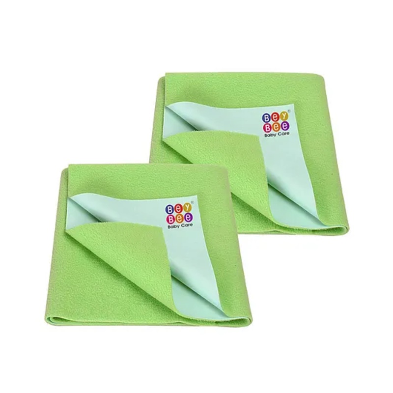 BeyBee Cotton Baby Bed Protecting Mat (Light Green Small)