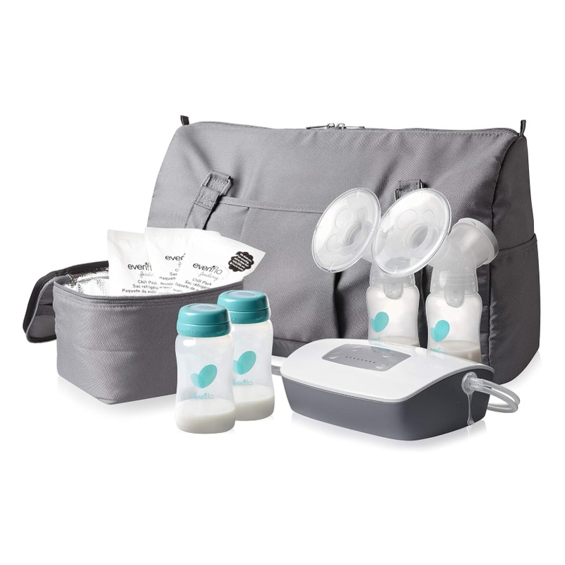Evenflo Deluxe Advanced Double Electric Breast Pump, Grey
