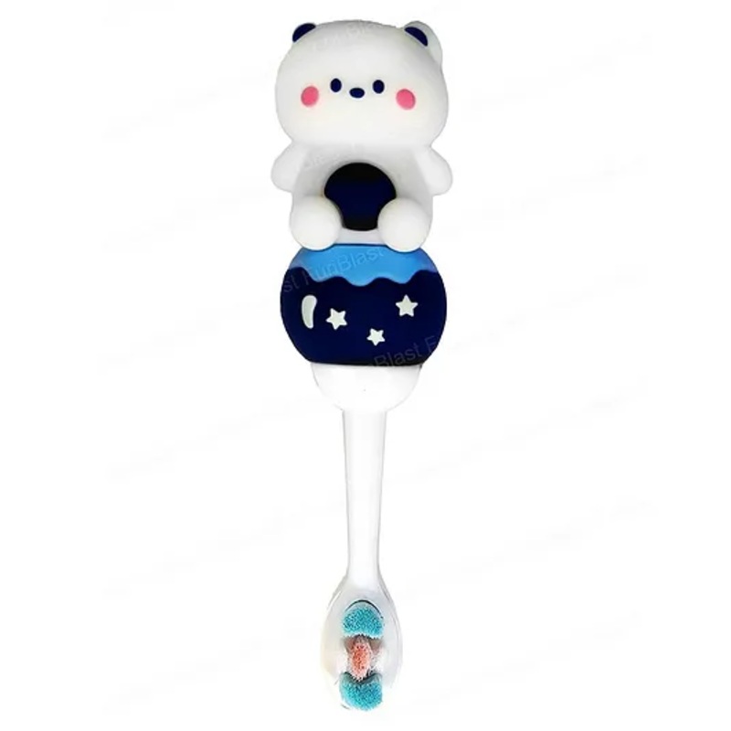 FunBlast Cute Bear Design Toothbrush for Kids (Pack of 1  Random Color)
