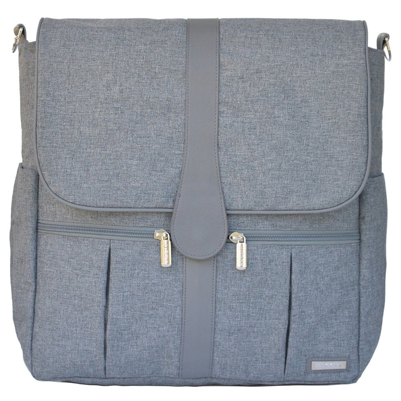 JJ Cole Backpack Diaper Bag  – Gray Heather