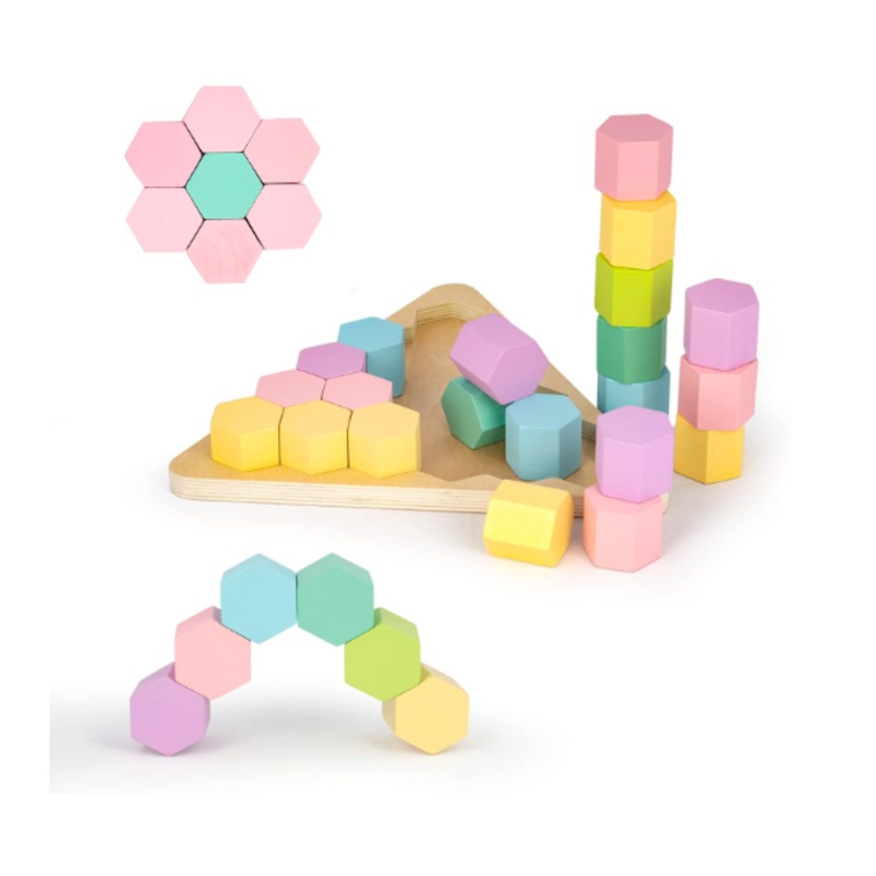 Joy2b Hexablox, Sorbet, 21 Piece Set