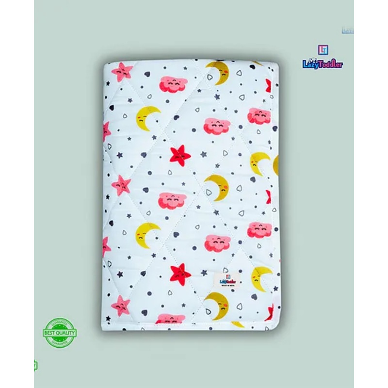 LazyToddler New Born Baby Supper Original FLannel Cotton Mattress Godadi Playmat – Yellow Moon