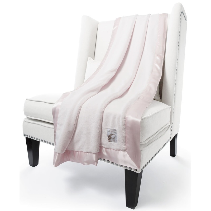 Little Giraffe Luxe Throw Blanket – Pink