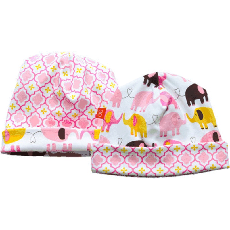 Magnificent Baby Girl’s Elephant On Parade/El Marrakesh Reversible Hat – 0 to 12 Months