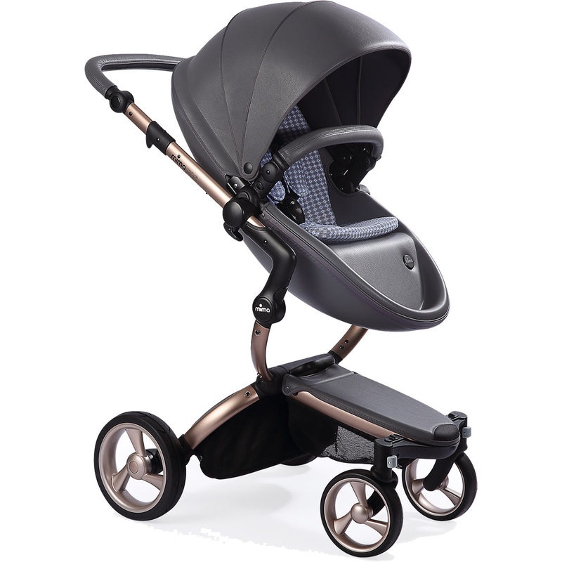 Mima 2019 Xari Complete Stroller, Rose Gold – Cool Grey / Retro Blue