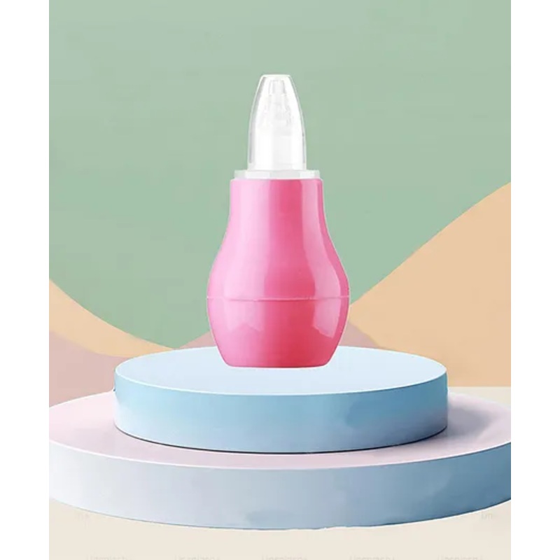 The Cheeky Kidzz Baby Nasal Nose Aspirator Vacuum Suction Sucker Nose Mucus Congestion Teether Manual Nasal Aspirator (PINK)