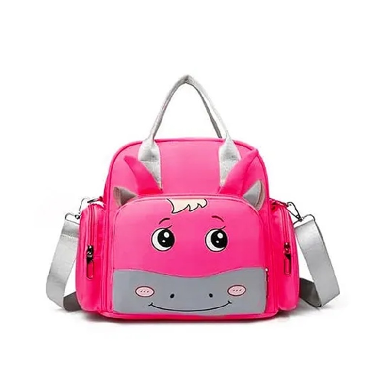 Winnies Diaper Backpack Cum Tote Bag Maternity Bag-Dark pink