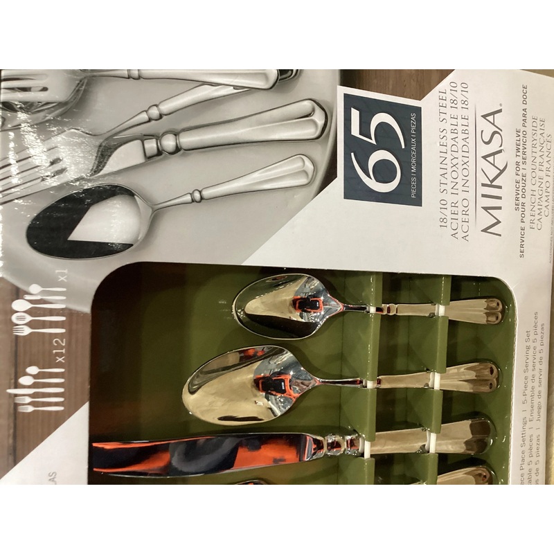 65 Piece 18/10 Stainless Steel Flatware Set