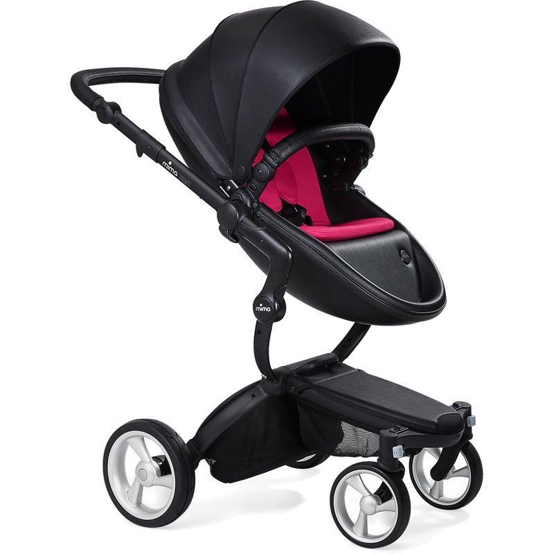 Mima Xari Complete Stroller, Black – Black / Magenta
