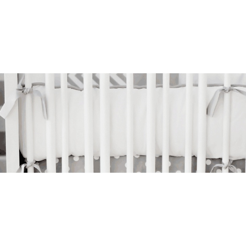 New Arrivals Zig Zag Grey Crib Bumper