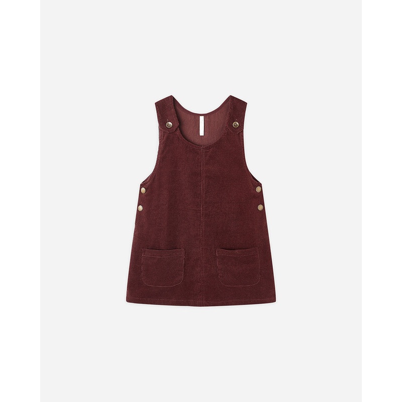 Odette Overall Dress – Burgundy