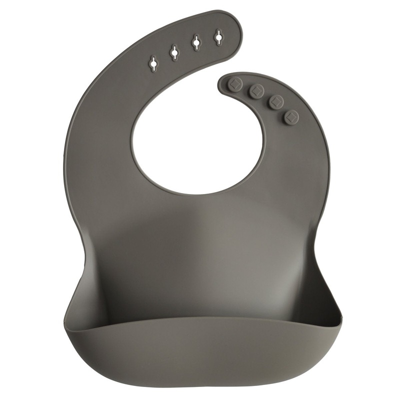 Silicone Bib – Dove Gray