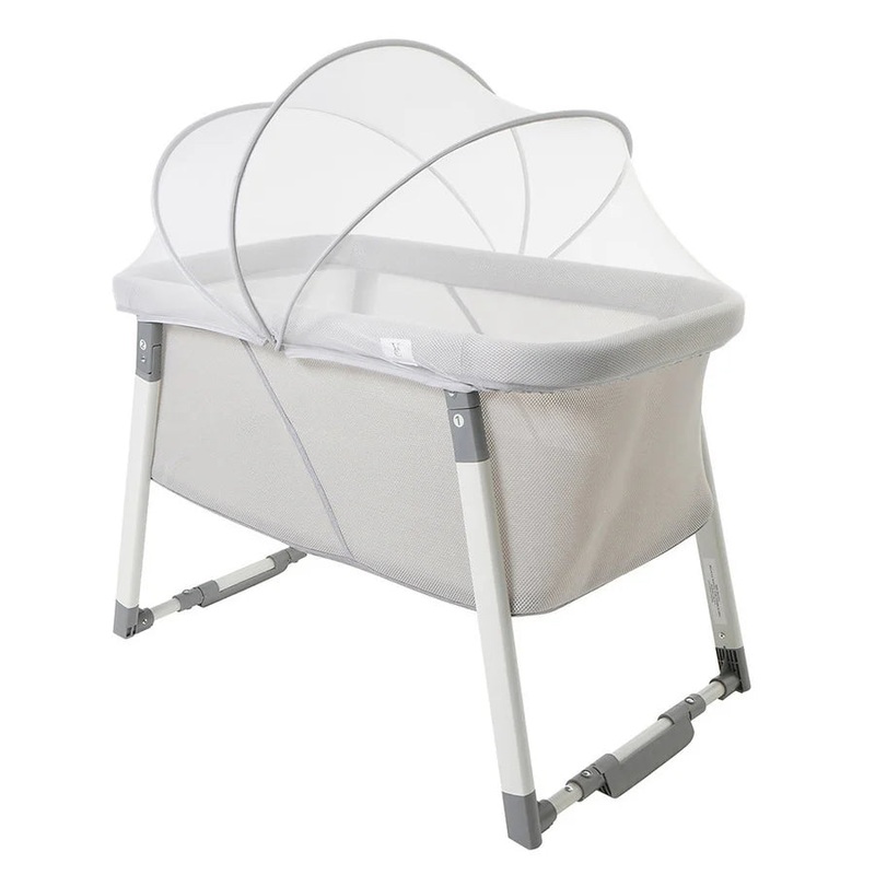 Venice Child Malibu Dreams Rocking Mini Bassinet in Gray