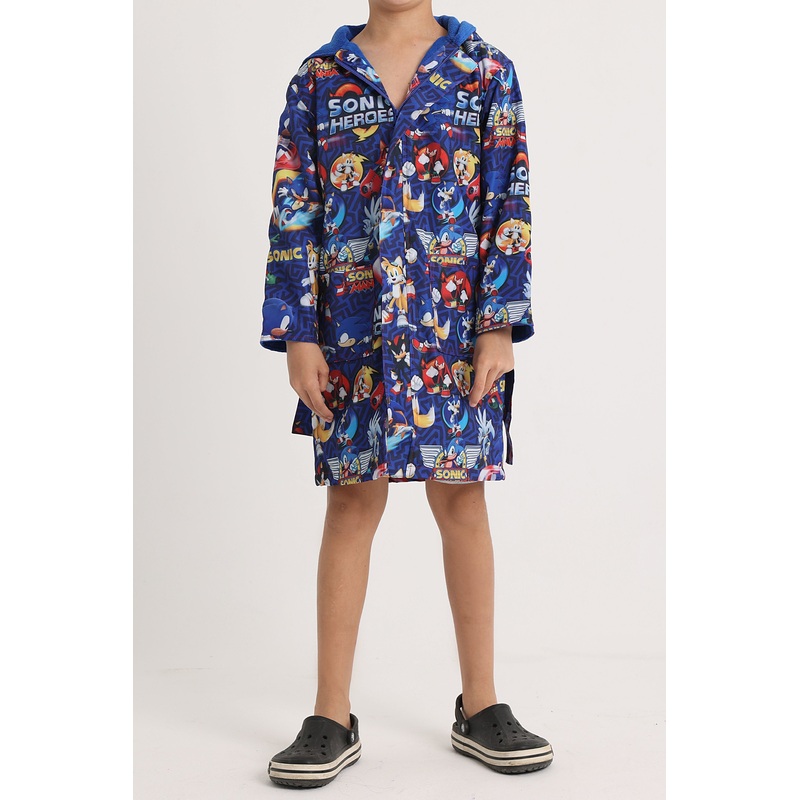 Boys Waterproof Swim Robe  Sonic the Hedgehog Print
