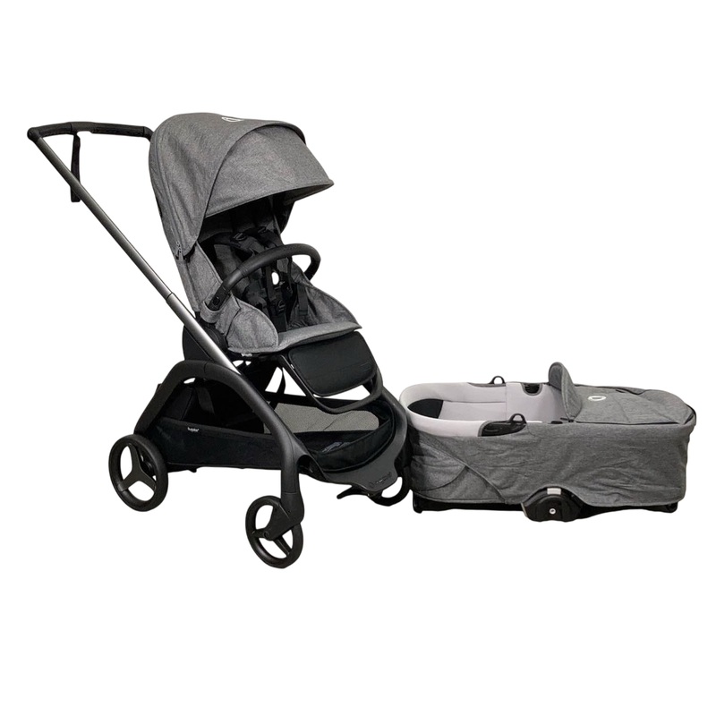 Bugaboo Dragonfly Bassinet and Seat Stroller, 2023, Graphite, Grey Melange, Grey Melange