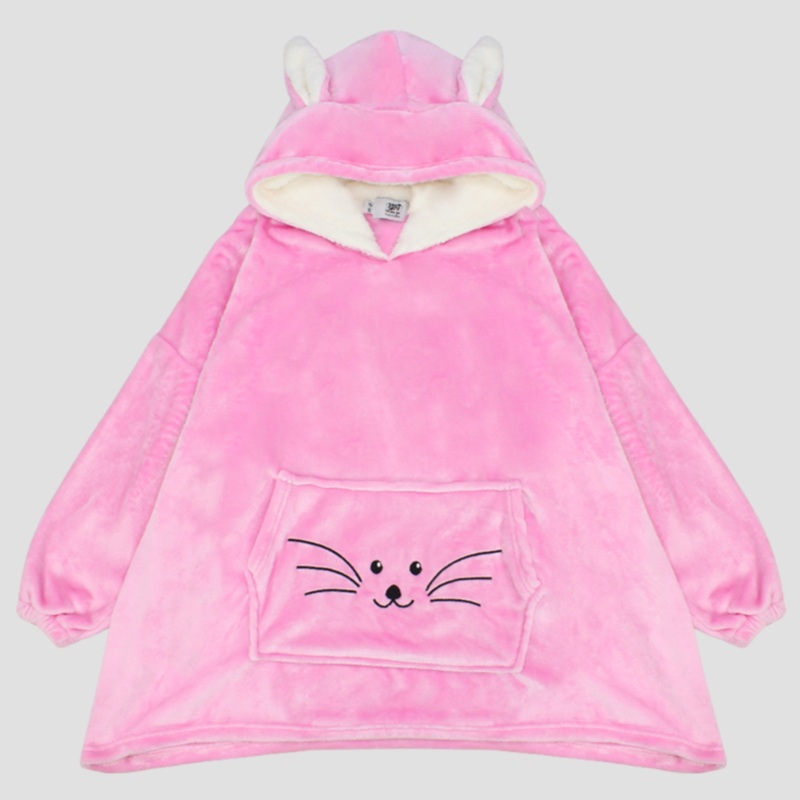 Cute Pink Long-Sleeved Hoodie