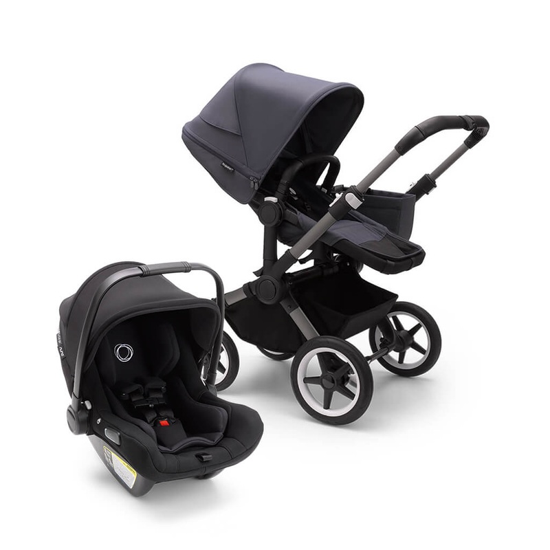 Donkey 5 Mono + Turtle Air Travel System Bundle Graphite/Stormy Blue