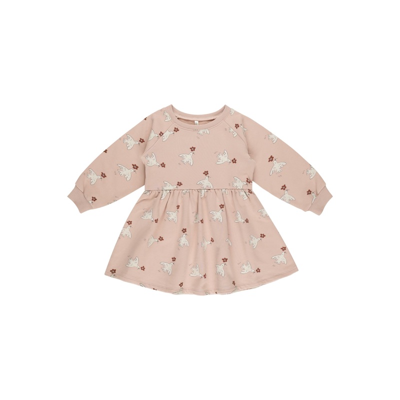 Rylee + Cru Raglan Dress- Doves