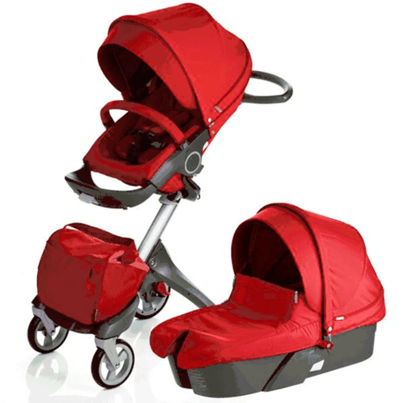 Stokke XPLORY Newborn Stroller in Red