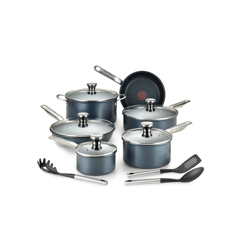 14pc Cookware Set, Platinum Nonstick Black