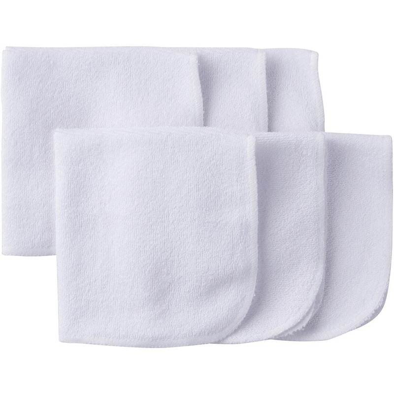 6-Pack White Terry Washcloths