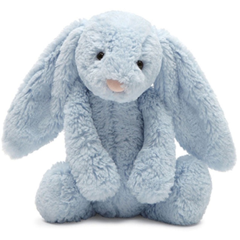 Jellycat Bashful Bunny, 12″ (Baby Blue with Chime)