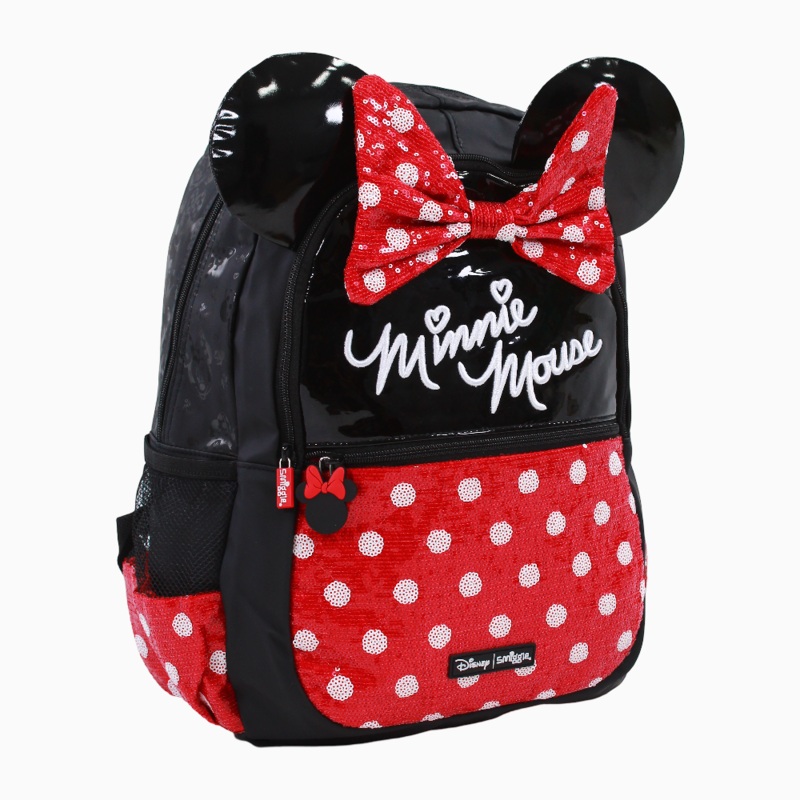 Minnie Mouse Backpack 17 Inches -Black & Red
