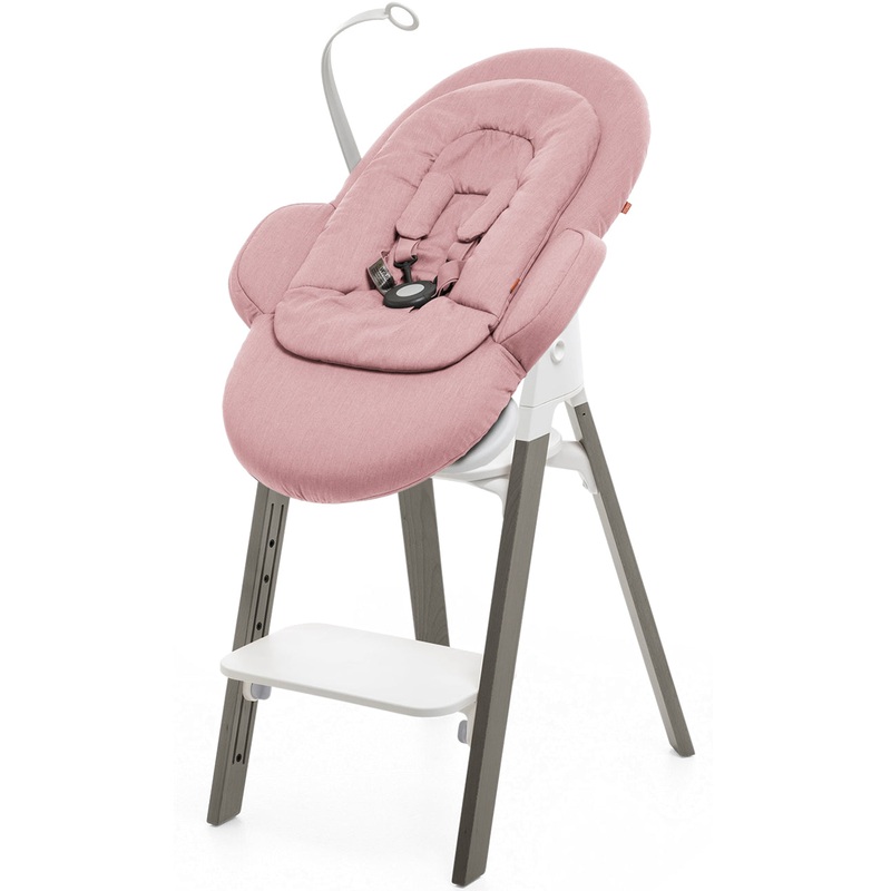 Stokke Steps Newborn Bouncer Seat – Hazy Grey/Pink