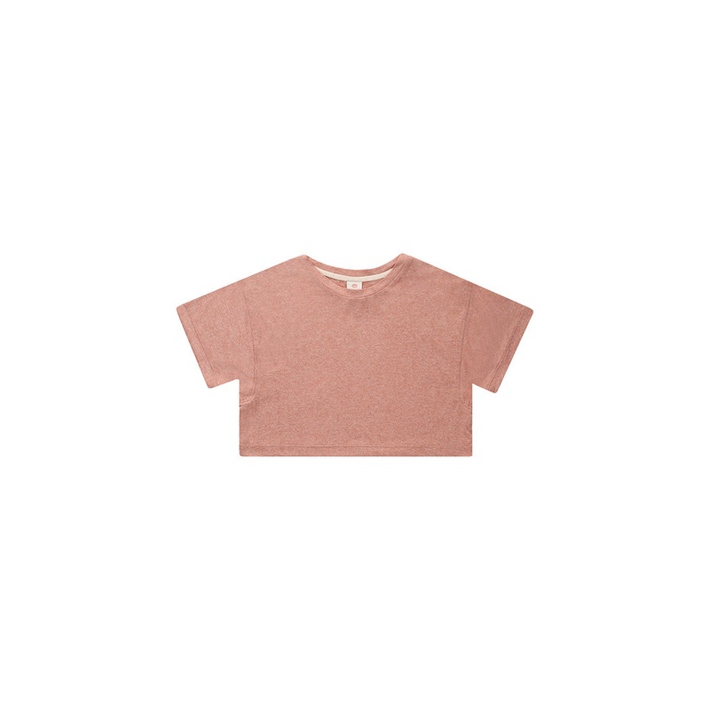 Tech Crop Top – Heathered Lipstick
