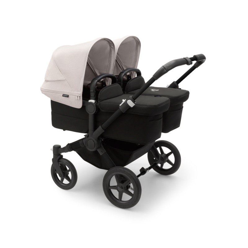 Bugaboo Donkey 5 Twin – Misty White Canopy/Black Fabrics/Black Chassis