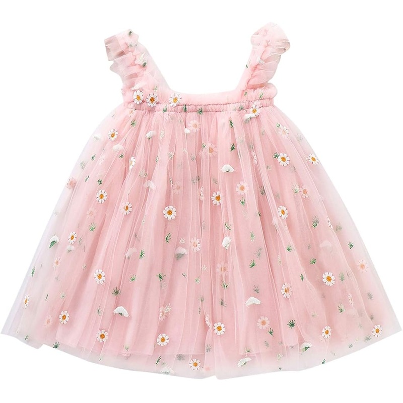 Sleeveless Dress Tulle Spring Garden Floral